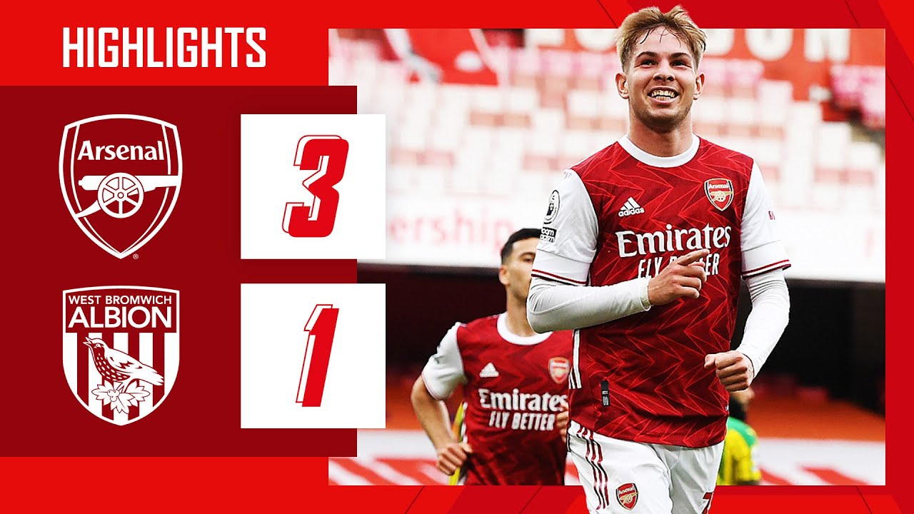 Arsenal vs West Brom (3-1) | Smith Rowe, Pepe, Willian ...