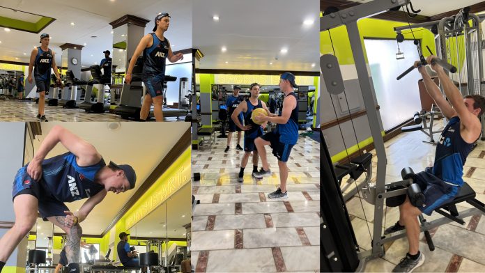PAK vs NZ: New Zealand players take part in gym session