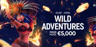 WILD ADVENTURES Enjoy the variety of games and get your share of the €5,000 prize fund!